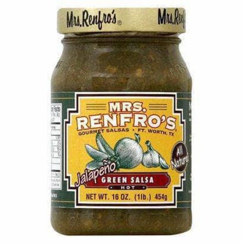Mrs Renfros Mrs. Renfro's Hot Jalapeno Green Salsa, 16 oz
