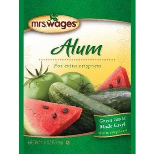 MRS WAGES Grocery > Cooking & Baking > Seasonings MRS WAGES: Alum Canning, 1.9 oz