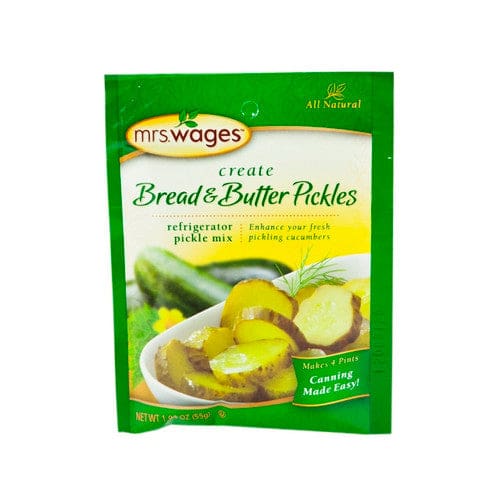 Mrs. Wages Bread & Butter Refrigerator Pickle Mix 1.94oz (Case of 12) - Cooking/Bulk Spices - Mrs. Wages