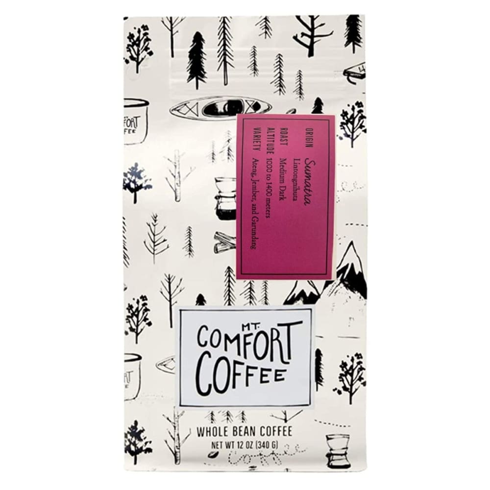 MT COMFORT COFFEE: Sumatra Medium Dark Roast Whole Bean Coffee 12 oz - Beverages > Coffee Tea & Hot Cocoa - MT COMFORT COFFEE