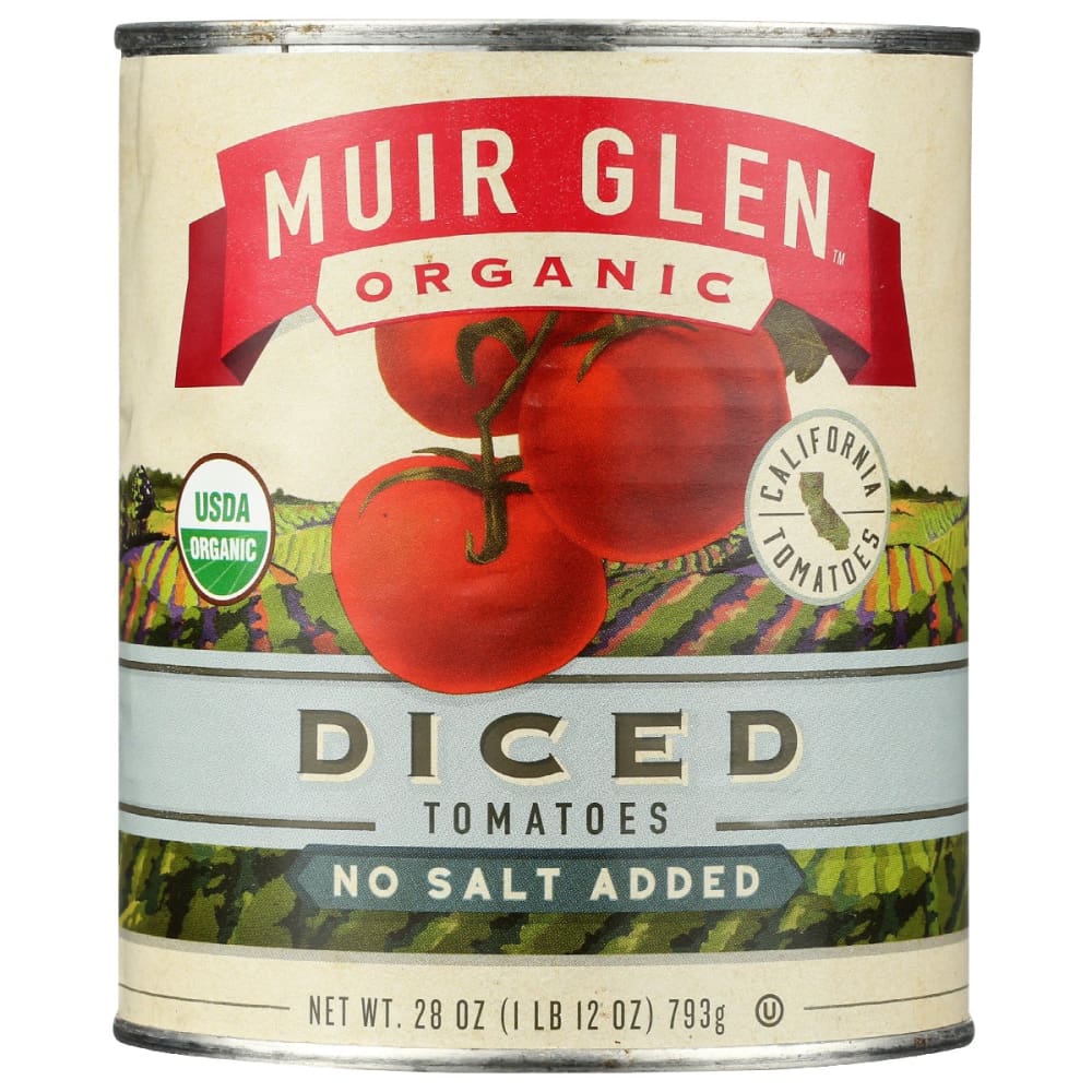 MUIR GLEN: Diced Tomatoes No Salt Added 28 oz - Grocery > Meal Ingredients > Canned Fruits & Vegetables - MUIR GLEN