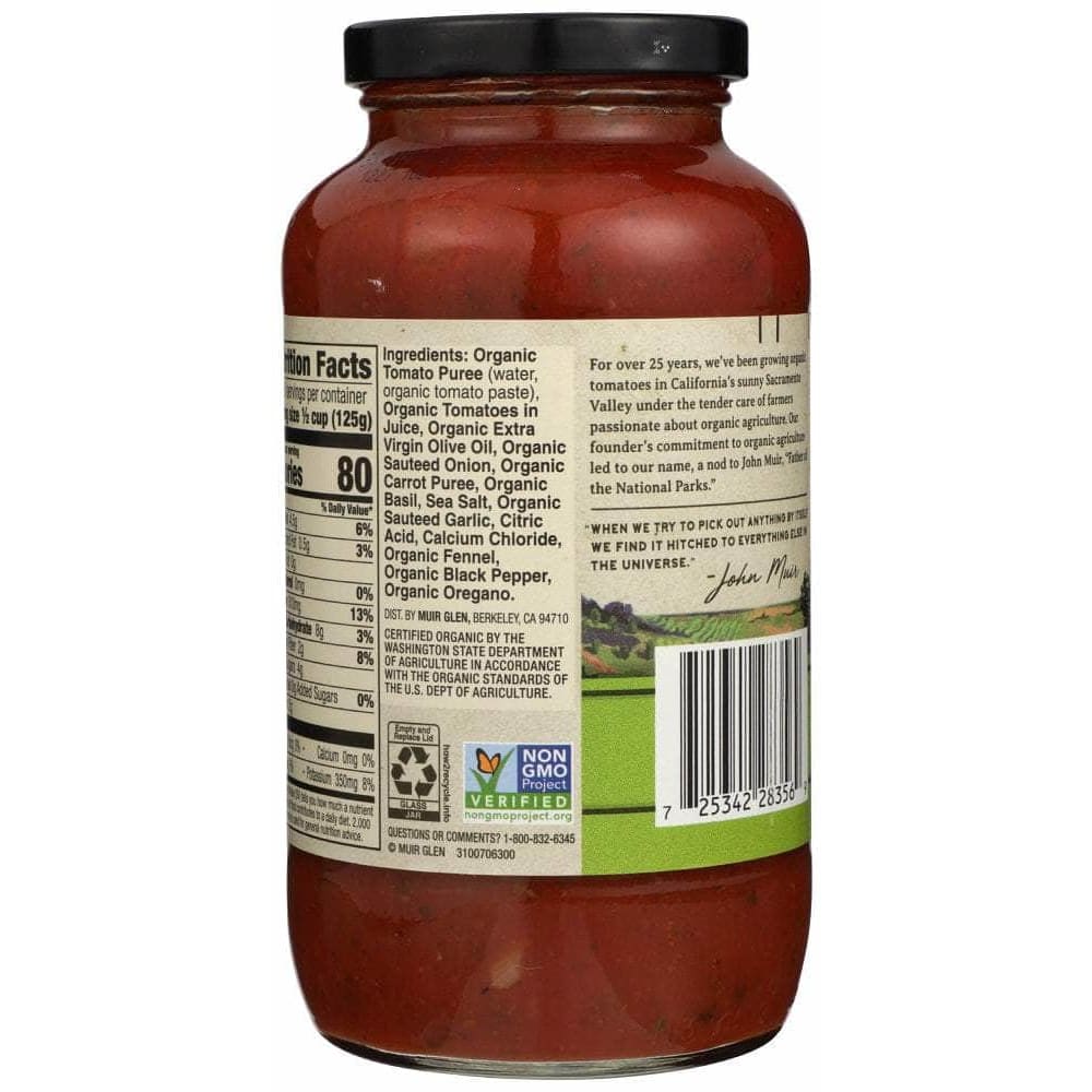 MUIR GLEN Muir Glen Organic Tomato Basil Pasta Sauce, 25.5 Oz