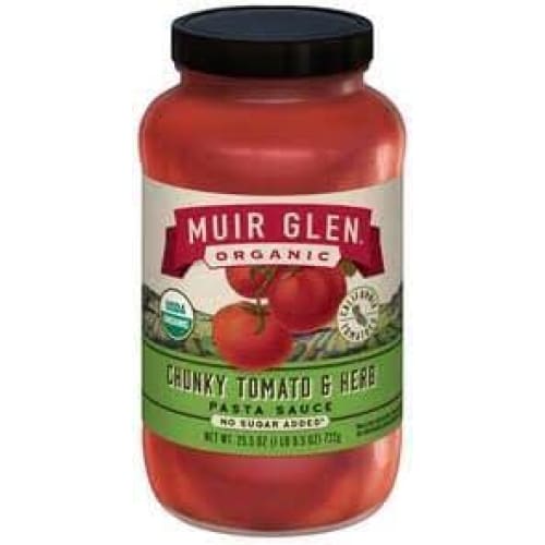 MUIR GLEN: Sauce Tomato Herb Chunky 23.5 OZ (Pack of 5) - MUIR GLEN