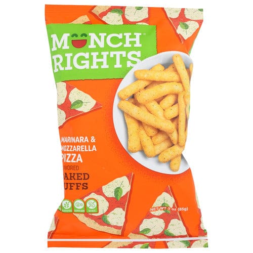 MUNCH RIGHTS: Pizza Baked Puffs 3 oz (Pack of 6) - Puffed Snacks - MUNCH RIGHTS