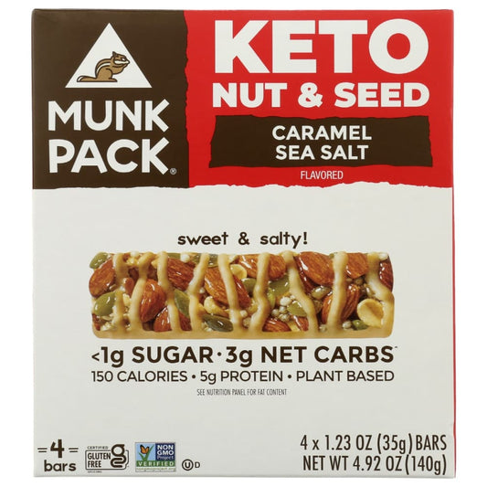 MUNK PACK: Bar Caramel Sea Salt 4 Bars 4.92 OZ (Pack of 3) - Breakfast > Breakfast Foods - MUNK PACK