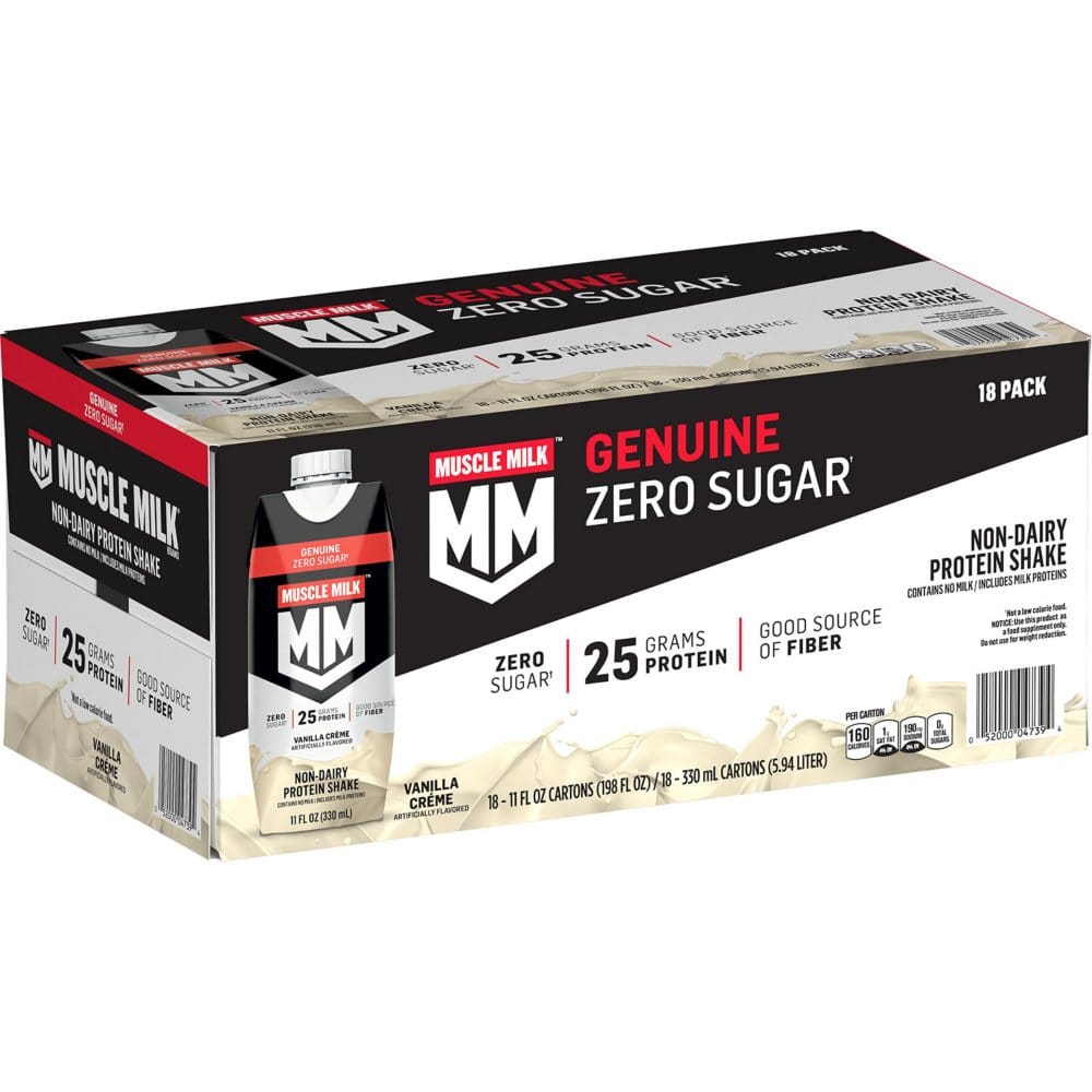 Muscle Milk Genuine Non-Dairy Protein Shake Vanilla (11 fl. oz. 18 pk.) - Protein & Fitness - Muscle