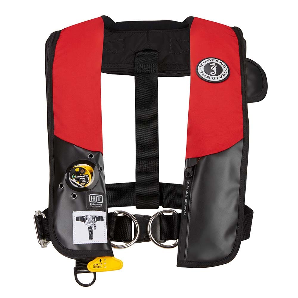 Mustang HIT Hydrostatic Inflatable PFD w/ Sailing Harness - Red/ Black ...