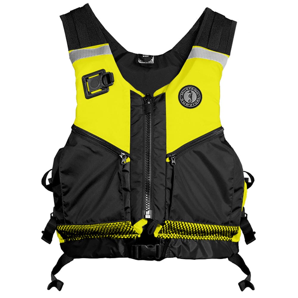 Mustang Operations Support Water Rescue Vest - Fluorescent Yellow/ Green/ Black - Medium/ Large - Marine Safety | Personal Flotation Devices