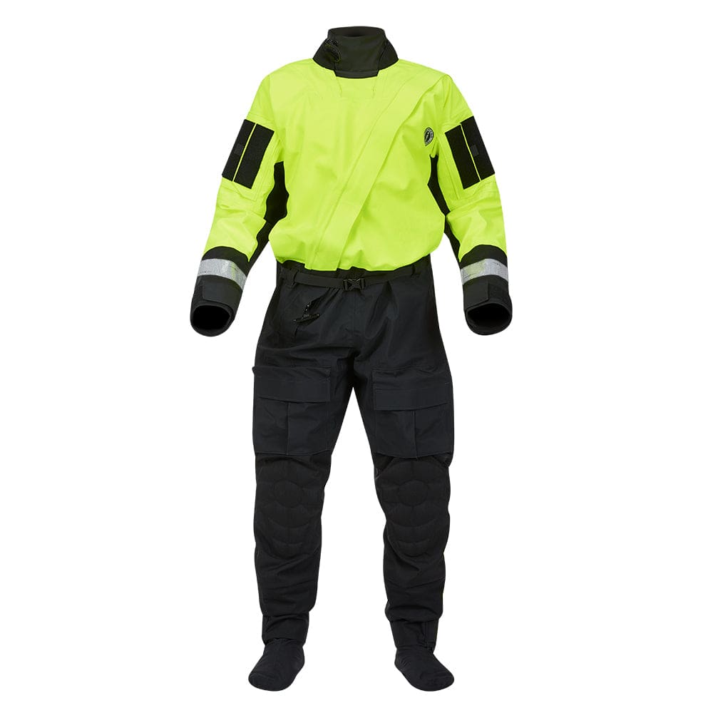 Mustang Sentinel™ Series Water Rescue Dry Suit - Fluorescent Yellow Green-Black - XL Short - Marine Safety | Immersion/Dry/Work Suits -