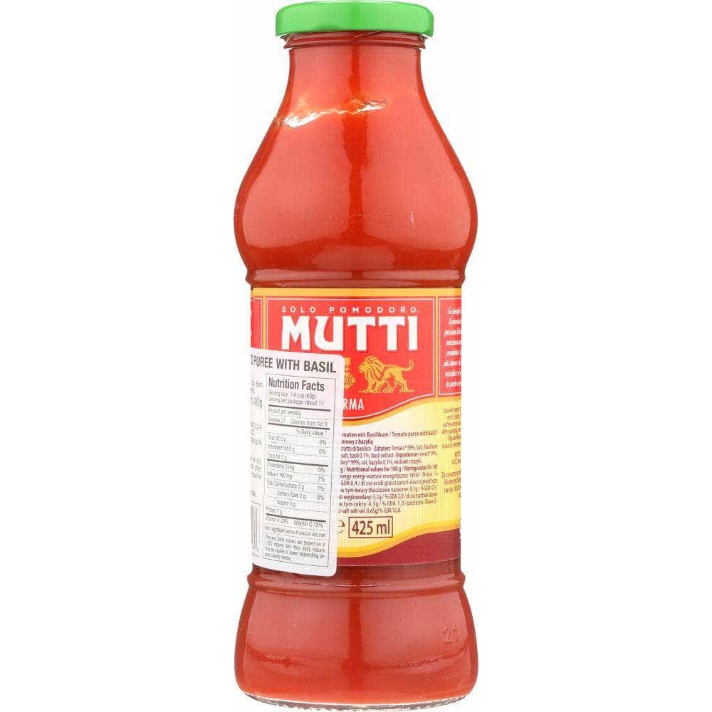 Mutti Mutti Passata Mutti Tomato Puree With Basil, 14 oz