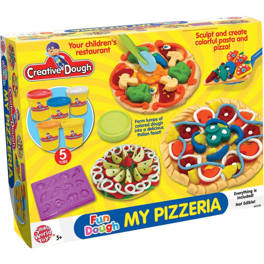 My Pizzeria Fun Dough (Pack of 2) - Dough & Dough Tools - Small World Toys