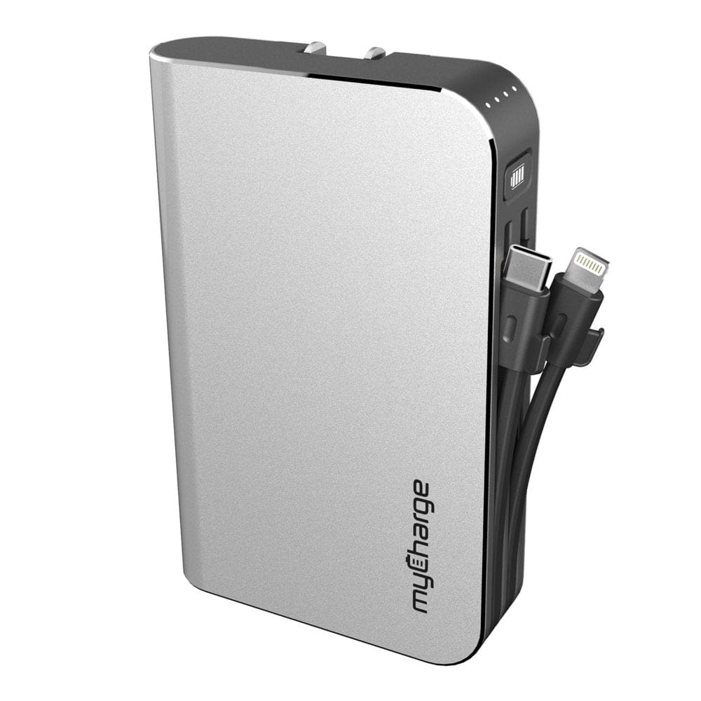 myCharge Hub All-in-One Portable Charger with Wall Plug Built-in-Cables 10,050 mAh Internal Battery - Cell Phone Accessories - myCharge