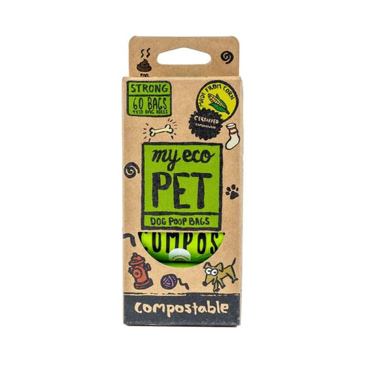 MYECOPET: Compostable Dog Waste Bag 4 Rolls 4.5 oz (Pack of 4) - Pet > Pet Products - MYECOPET