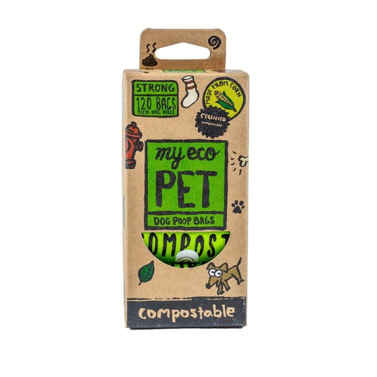 MYECOPET: Compostable Dog Waste Bag 8 Rolls 9 oz - Pet > Pet Products - MYECOPET
