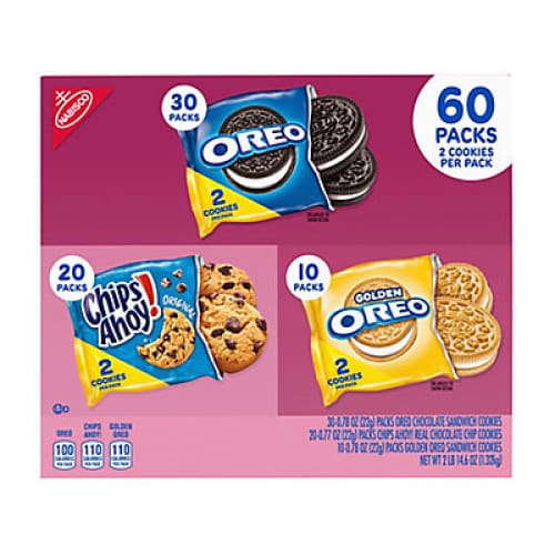 Nabisco Cookie Variety Pack with Oreo & Chips Ahoy! 60 pk. - Home/Grocery/Specialty Shops/Gaming Snacks/ - Nabisco