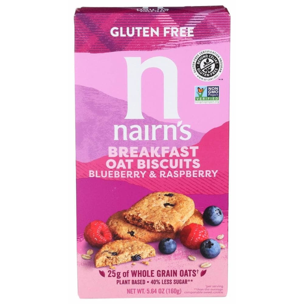 NAIRNS Grocery > Breakfast > Breakfast Foods NAIRNS Blueberry and Raspberry Breakfast Oat Biscuits, 5.64 oz