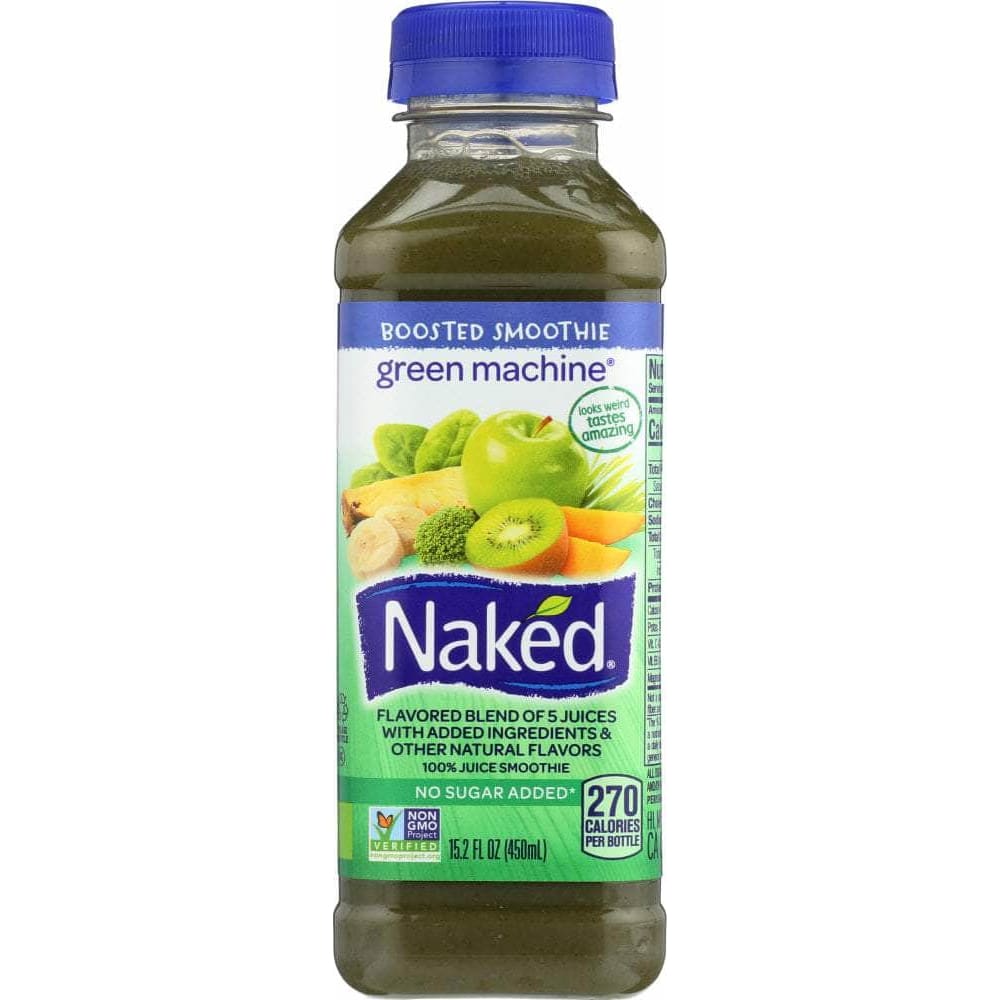Naked Naked Green Machine All Natural Fruit + Boosts Juice Smoothie, 15.2 Oz
