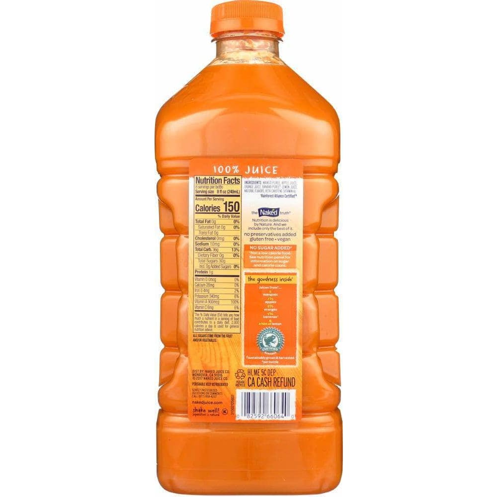 Naked Naked Juice Mighty Mango Fruit Smoothie, 64 oz