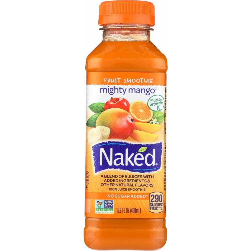 Naked Naked Juice Mighty Mango Pure Fruit 100% Juice Smoothie, 15.2 oz