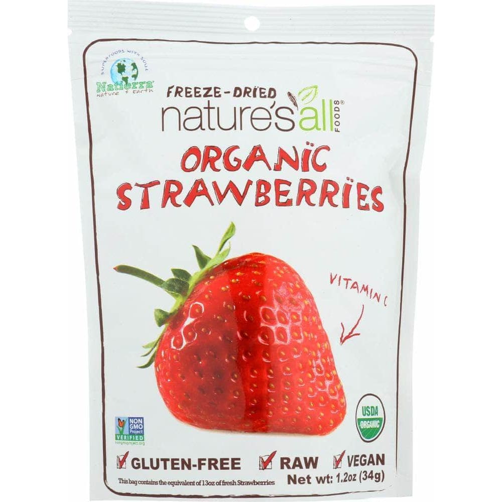Natierra Natierra Nature's All Freeze Dried Organic Strawberry, 1.2 oz