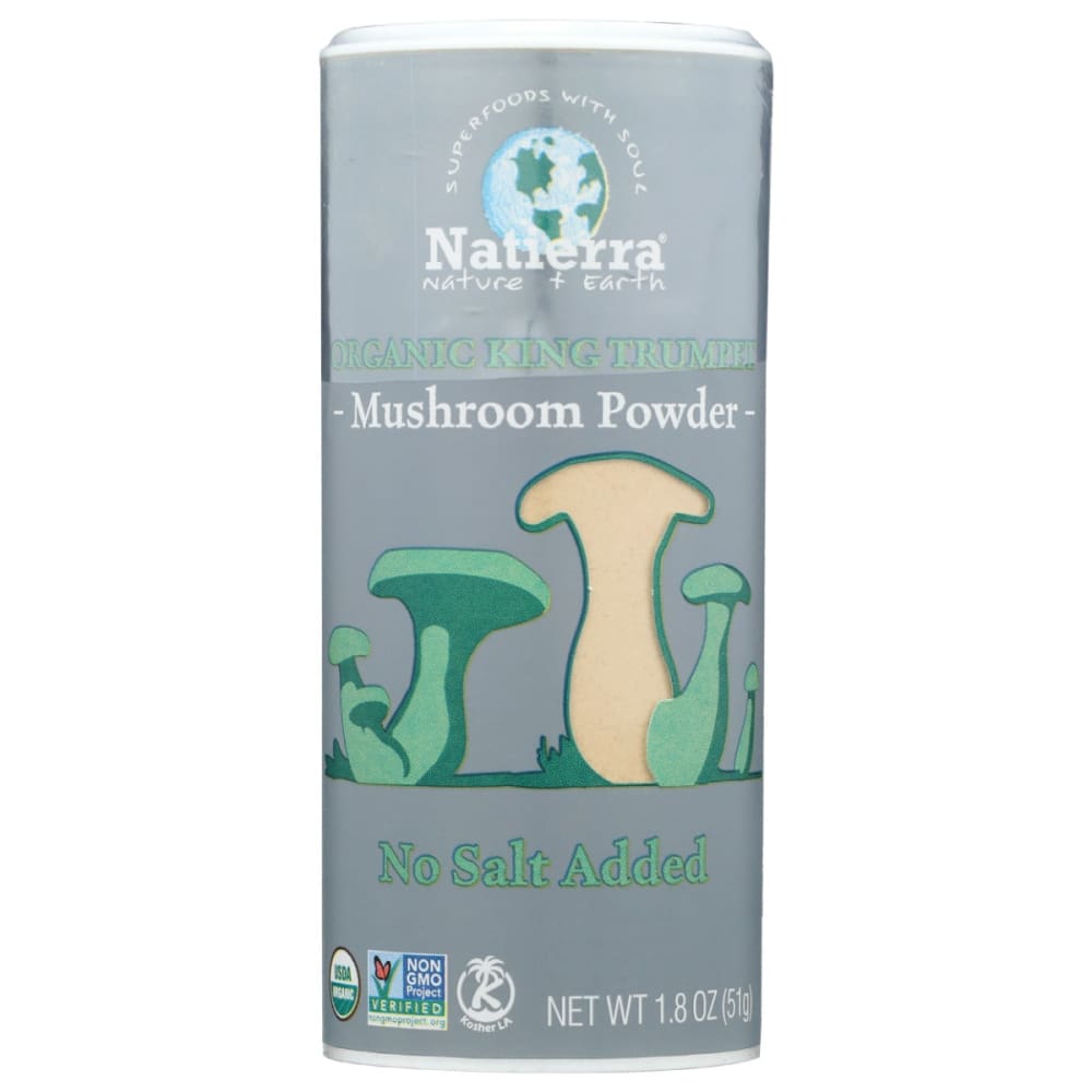 NATIERRA: Organic King Trumpet Mushroom Powder 1.8 oz (Pack of 4) - NATIERRA