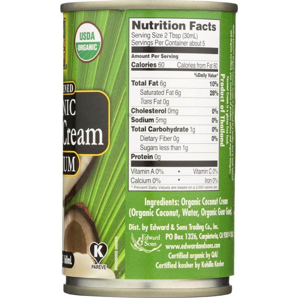 Native Forest Native Forest Organic Coconut Cream Premium Unsweetened, 5.4 oz