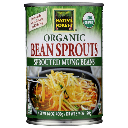 NATIVE FOREST: Organic Mung Bean Sprouts 14 oz (Pack of 5) - Grocery > Meal Ingredients > Canned Fruits & Vegetables - NATIVE FOREST