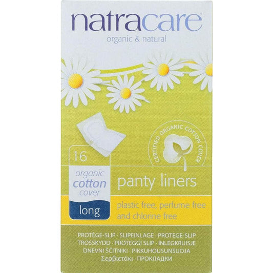 NATRACARE Natracare Long Panty Liners, 16 Pcs