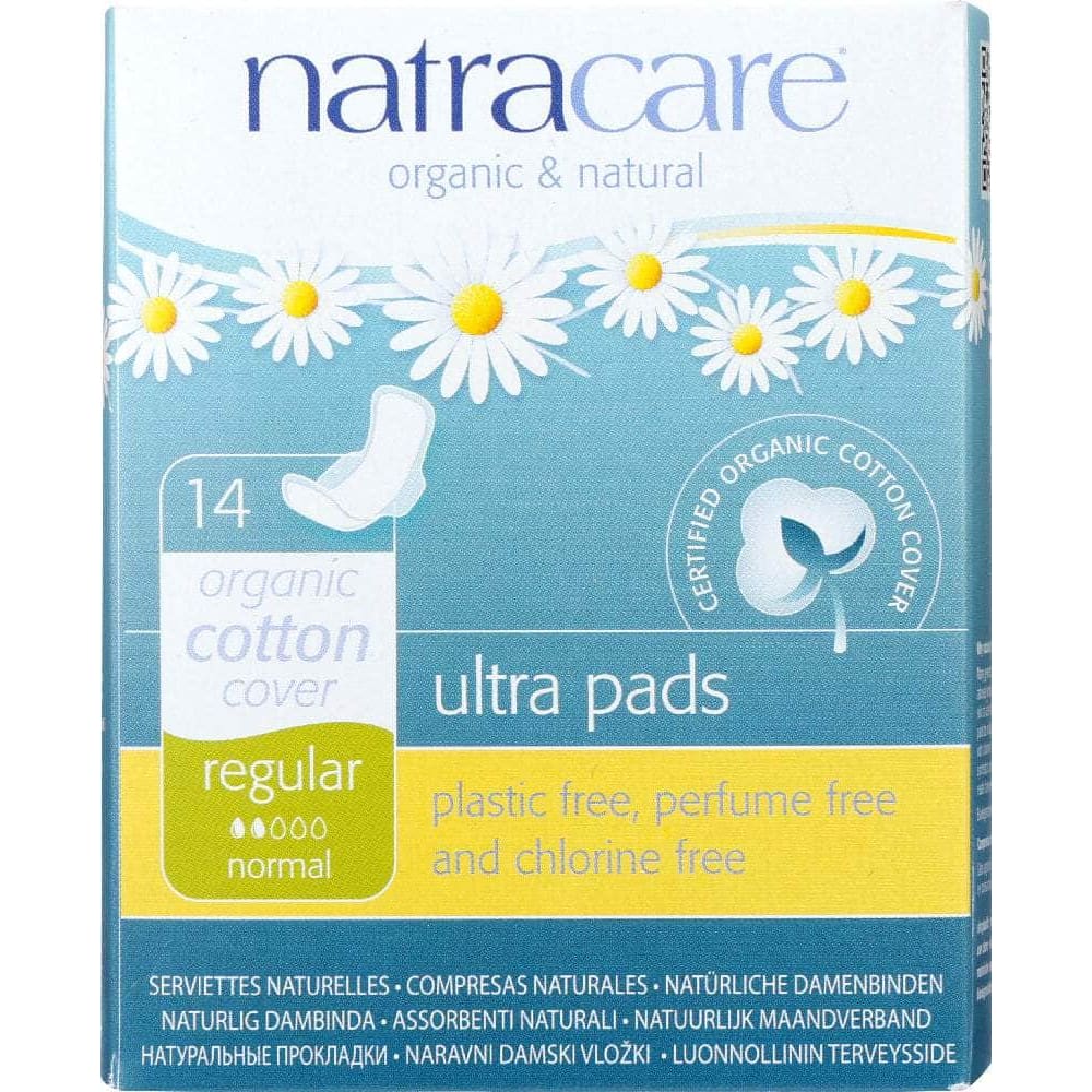Natracare Natracare Organic and Natural Ultra Pads Regular with Wings Cotton Cover, 14 Pads