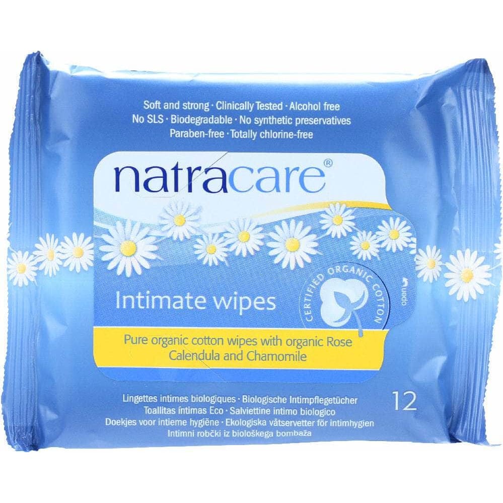 Natracare Natracare Organic Cotton Intimate Wipes, 12 Wipes