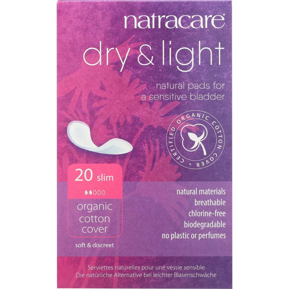 NATRACARE: Pads Incontinence Dry & Light 20 pc (Pack of 4) - Bath & Body > Natracare Ultra Pads > PADS DISPOSABLE - NATRACARE