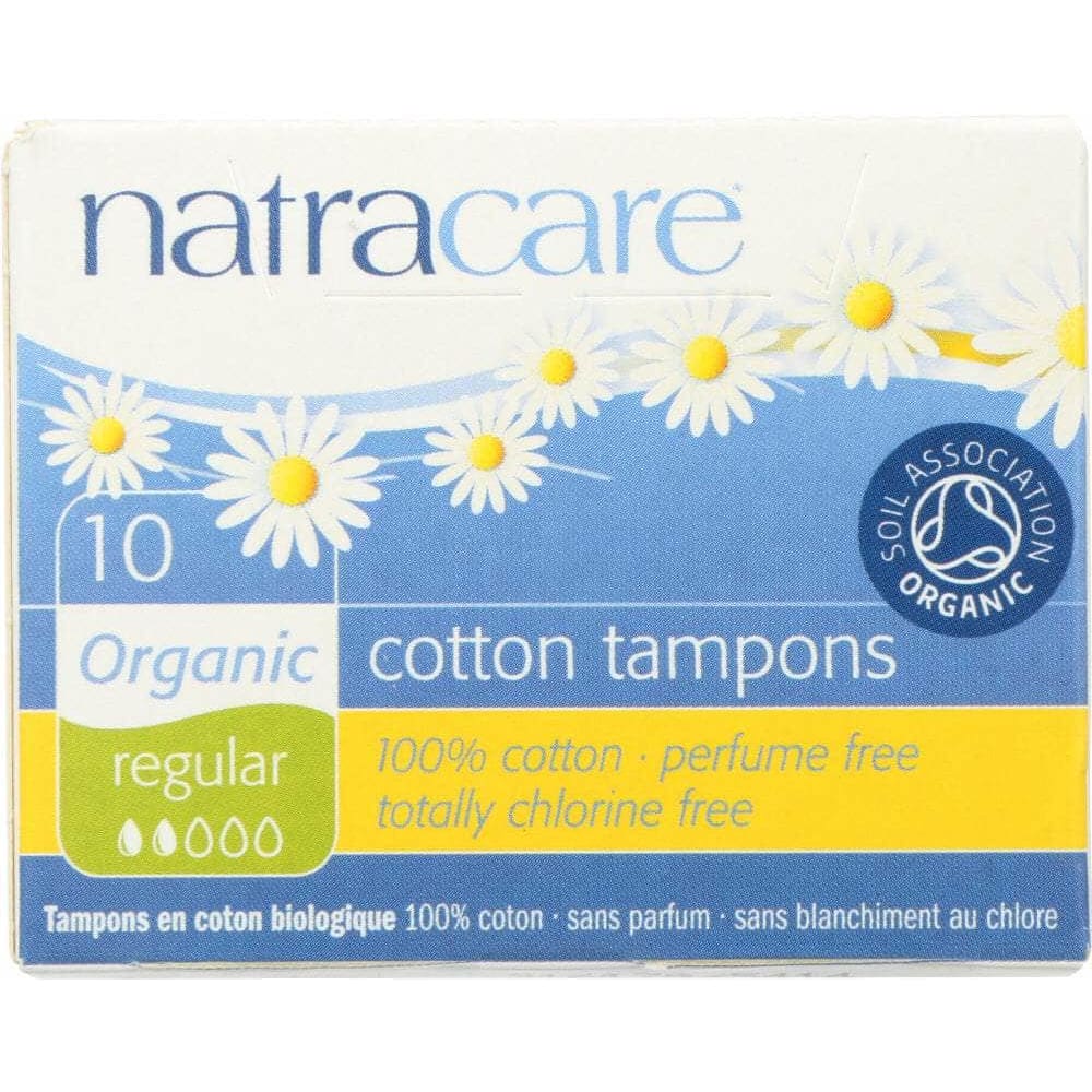 Natracare Natracare Regular Non-Applicator Organic Cotton Tampons, 10 pc