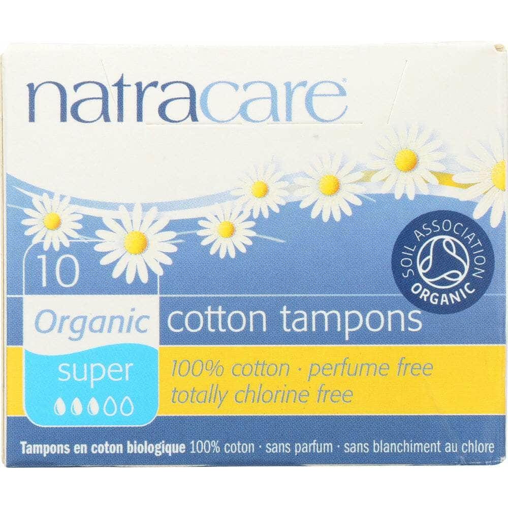 Natracare Natracare Super Non-Applicator Organic Cotton Tampons, 10 pc