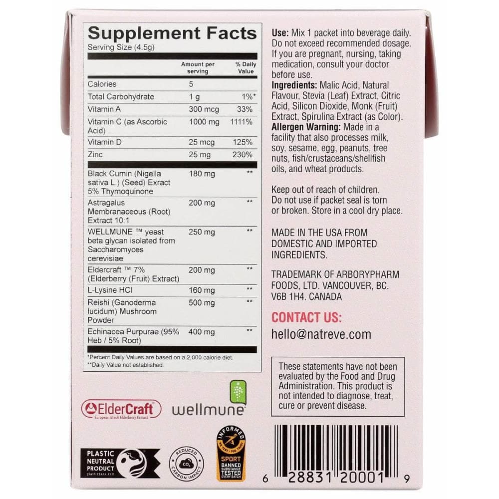 NATREVE Natreve Immune Strength 15Pkt, 67.5 Gm