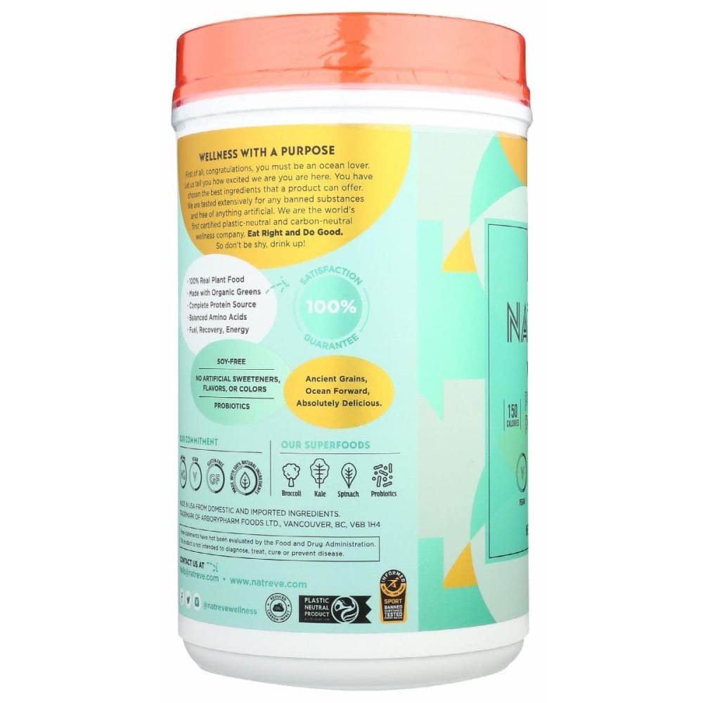 NATREVE Natreve Vegan Prtn Pwdr Fdg Brwne, 675 Gm