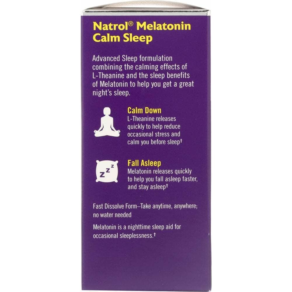 Natrol Natrol Advanced Melatonin Calm Sleep Fast Dissolve Strawberry Flavor, 60 tablets