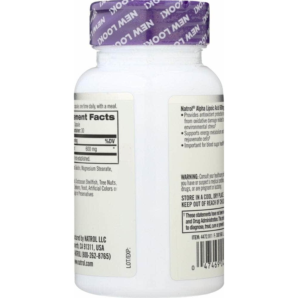 Natrol Natrol Alpha Lipoic Acid 600 mg, 30 Capsules
