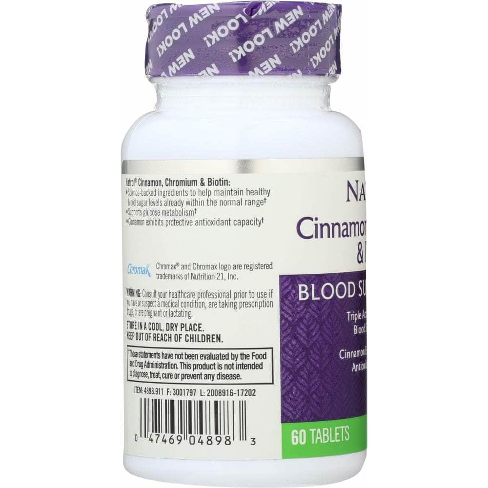 Natrol Natrol Cinnamon Biotin Chromium, 60 tablets