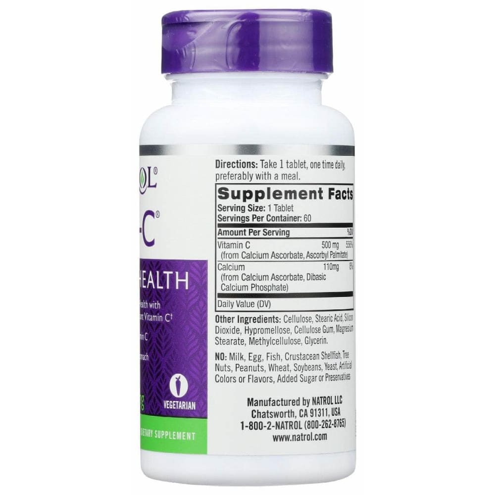 NATROL Natrol Immune Vitamin C 500Mg, 60 Tb