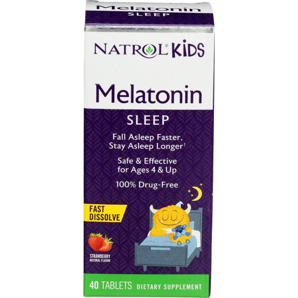 NATROL Natrol Kids Melatonin Sleep Support 1Mg Strawberry Fast Dissolve Tablets, 40 Tb