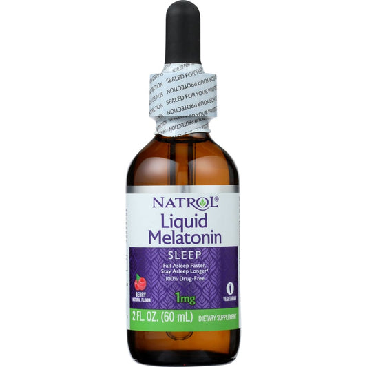 NATROL: Liquid Melatonin 1 mg 2 oz (Pack of 4) - Natural Remedies > Sleep Aids - NATROL
