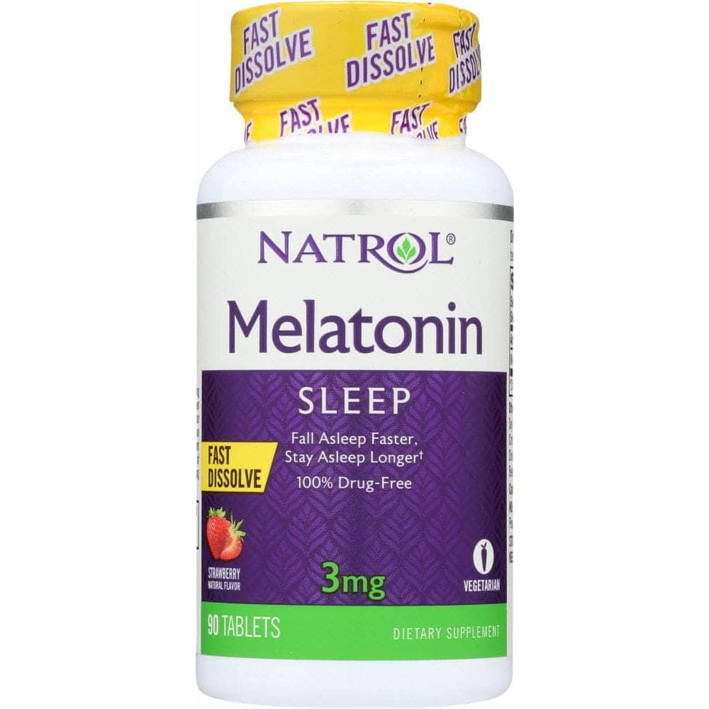 Natrol Natrol Melatonin Fast Dissolve Strawberry Flavor 3 mg, 90 Tablets