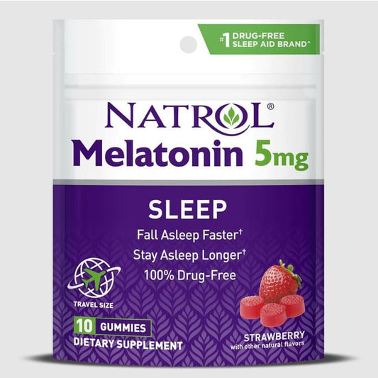 NATROL: Melatonin Gummy 5mg 10 pc (Pack of 5) - Health > Natural Remedies > Sleep Aids - NATROL