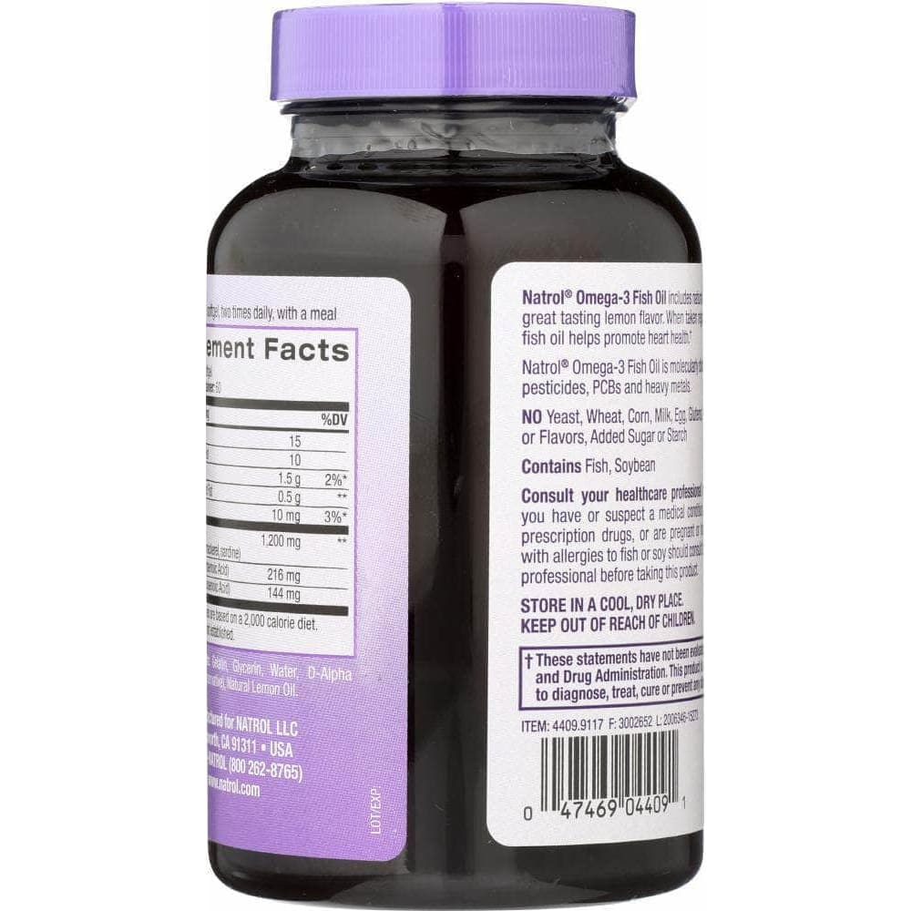 Natrol Natrol Omega 3 Fish Oil 1200 mg, 60 softgels
