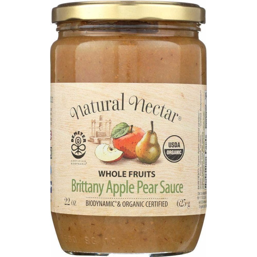 Natural Nectar Natural Nectar Biodynamic Pear Apple Sauce,  22 oz