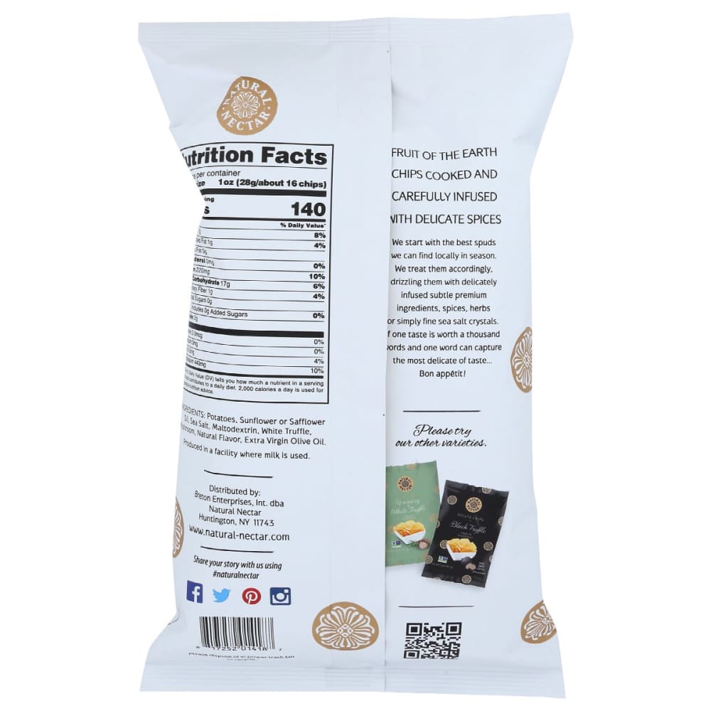 NATURAL NECTAR: White Truffle Potato Chips 5 oz - Grocery > Snacks > Chips > Potato Chips - NATURAL NECTAR
