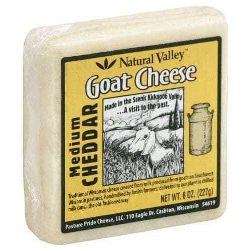 Natural Valley Natural Valley Medium Cheddar Goat Cheese, 8 oz
