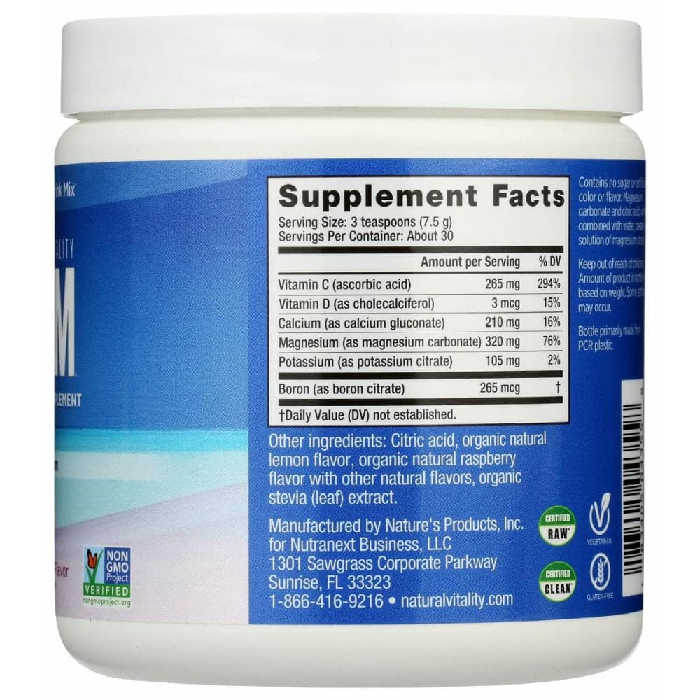 NATURAL VITALITY Natural Vitality Calm Calcium Rasp Lemon, 8 Oz