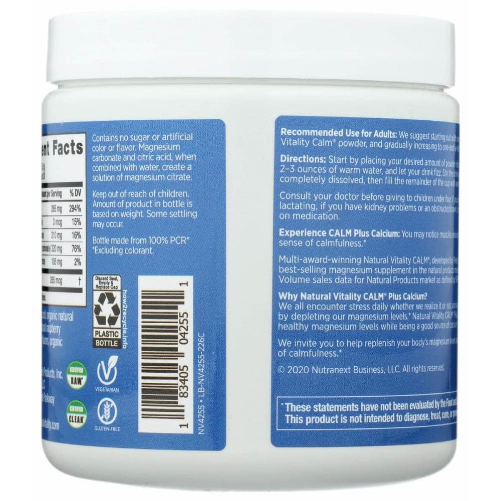 NATURAL VITALITY Natural Vitality Calm Calcium Rspbry Lemon, 8 Oz