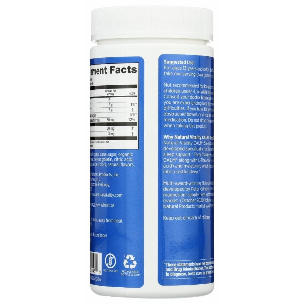 NATURAL VITALITY Natural Vitality Calm Sleep Gummies, 120 Pc